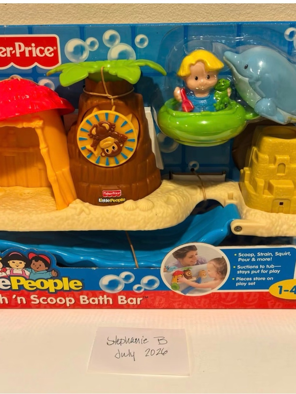 Fisher-Price Little People Bath Playset – Blue, Green, Yellow, Red Pieces